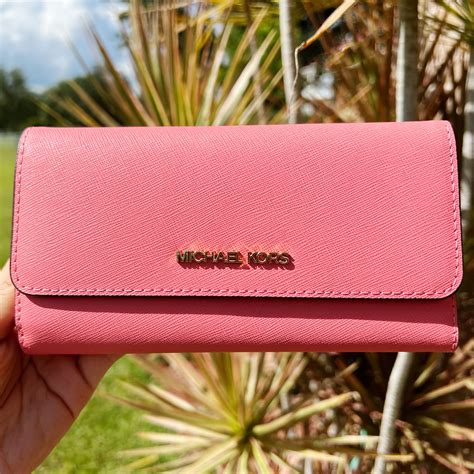 michael kors hailee pink wallet|Michael Kors Wallet.